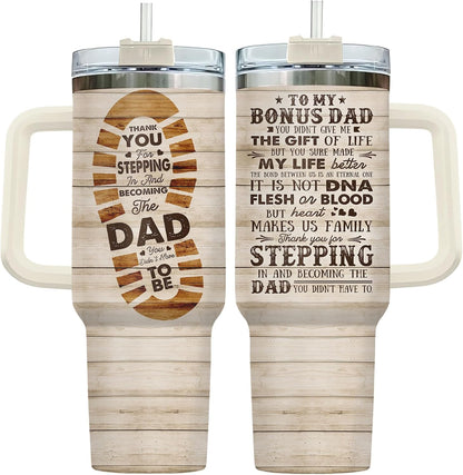 Dad Dadman Funny 40 oz Tumbler with Handle, Funny Dad Gift