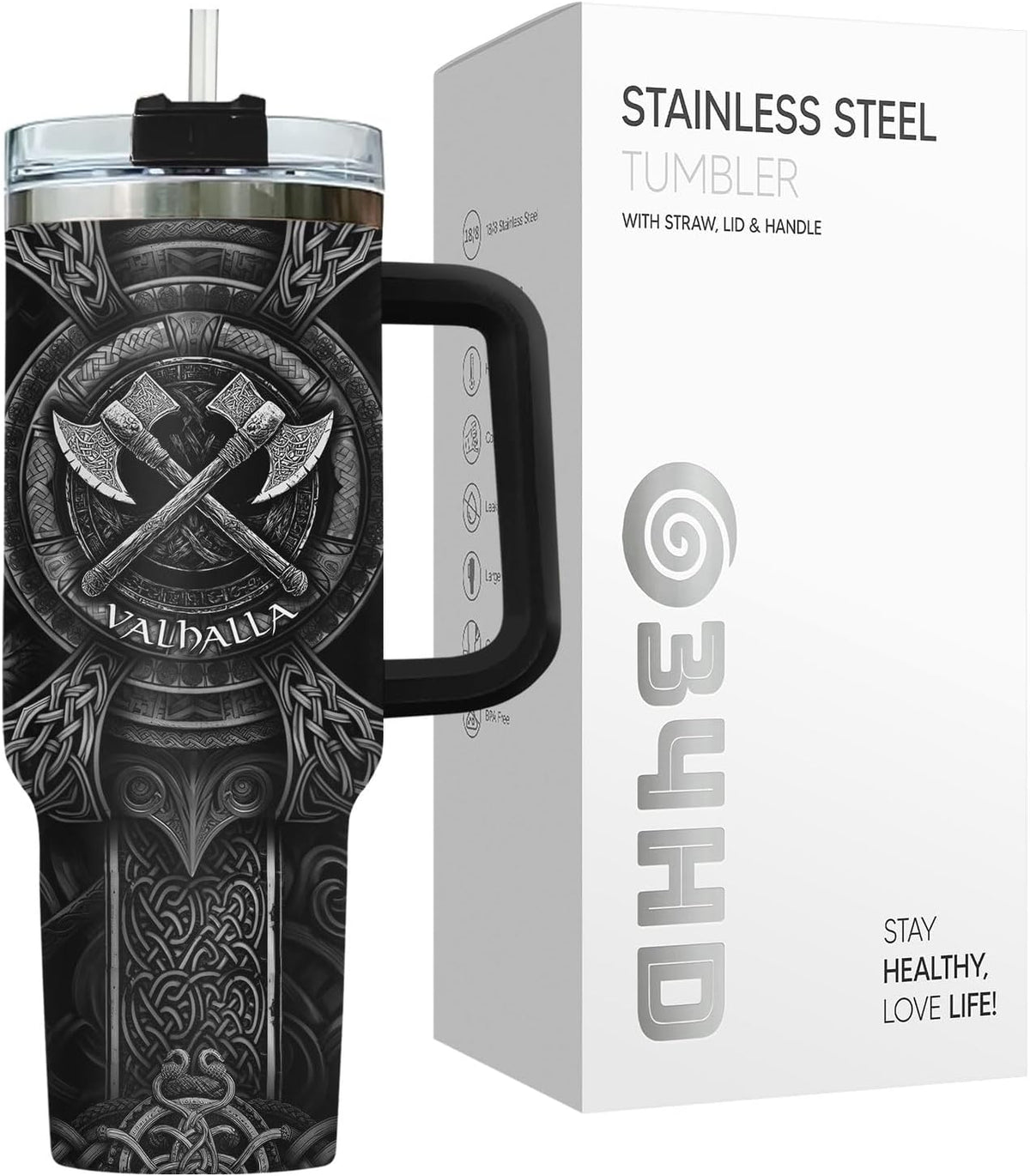 Dad Dadman Funny 40 oz Tumbler with Handle, Funny Dad Gift