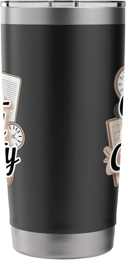 Color-Coded Clarity Funny Planner And Organizer Stainless Steel Insulated Tumbler