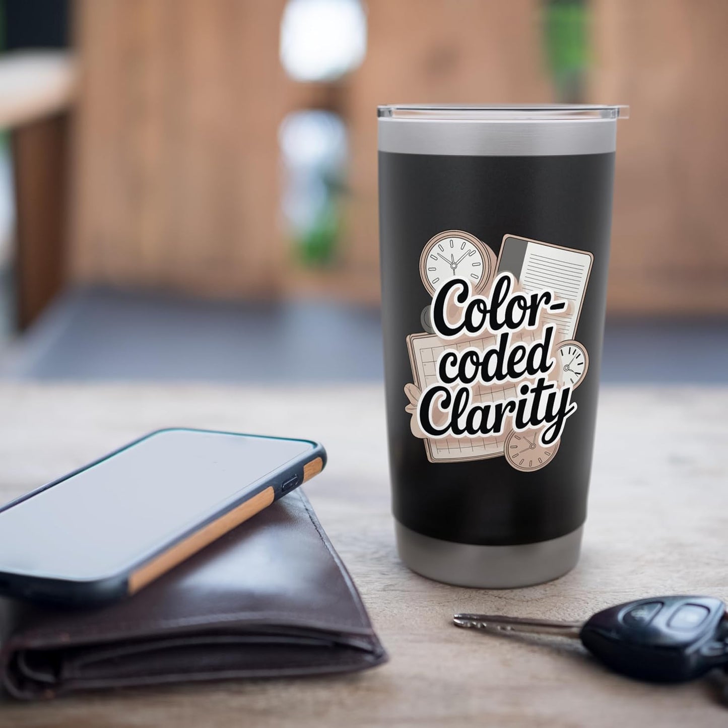Color-Coded Clarity Funny Planner And Organizer Stainless Steel Insulated Tumbler