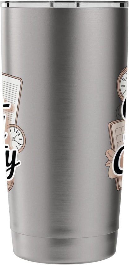 Color-Coded Clarity Funny Planner And Organizer Stainless Steel Insulated Tumbler