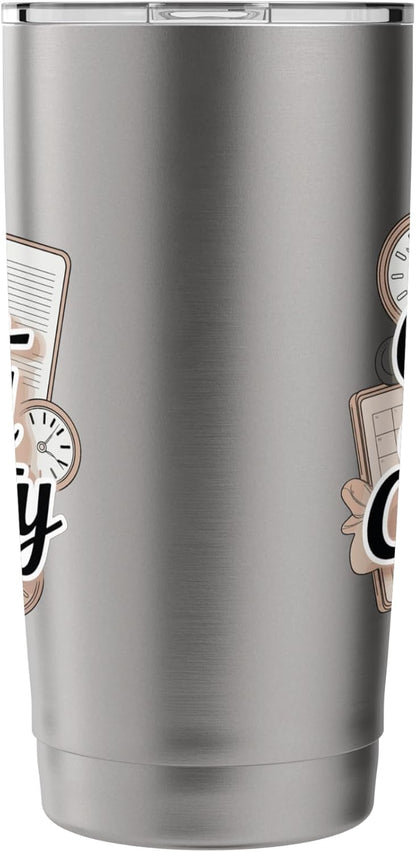 Color-Coded Clarity Funny Planner And Organizer Stainless Steel Insulated Tumbler