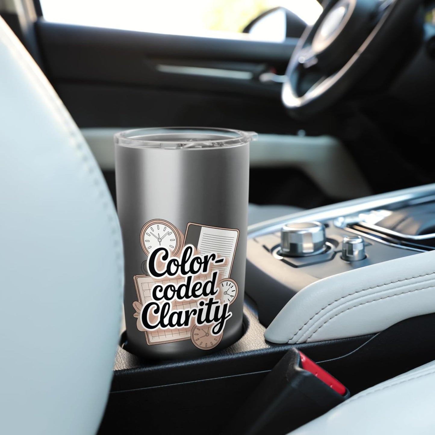 Color-Coded Clarity Funny Planner And Organizer Stainless Steel Insulated Tumbler