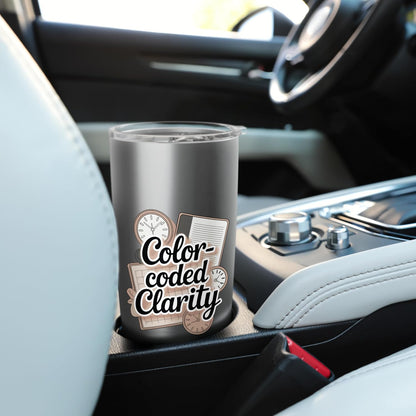 Color-Coded Clarity Funny Planner And Organizer Stainless Steel Insulated Tumbler