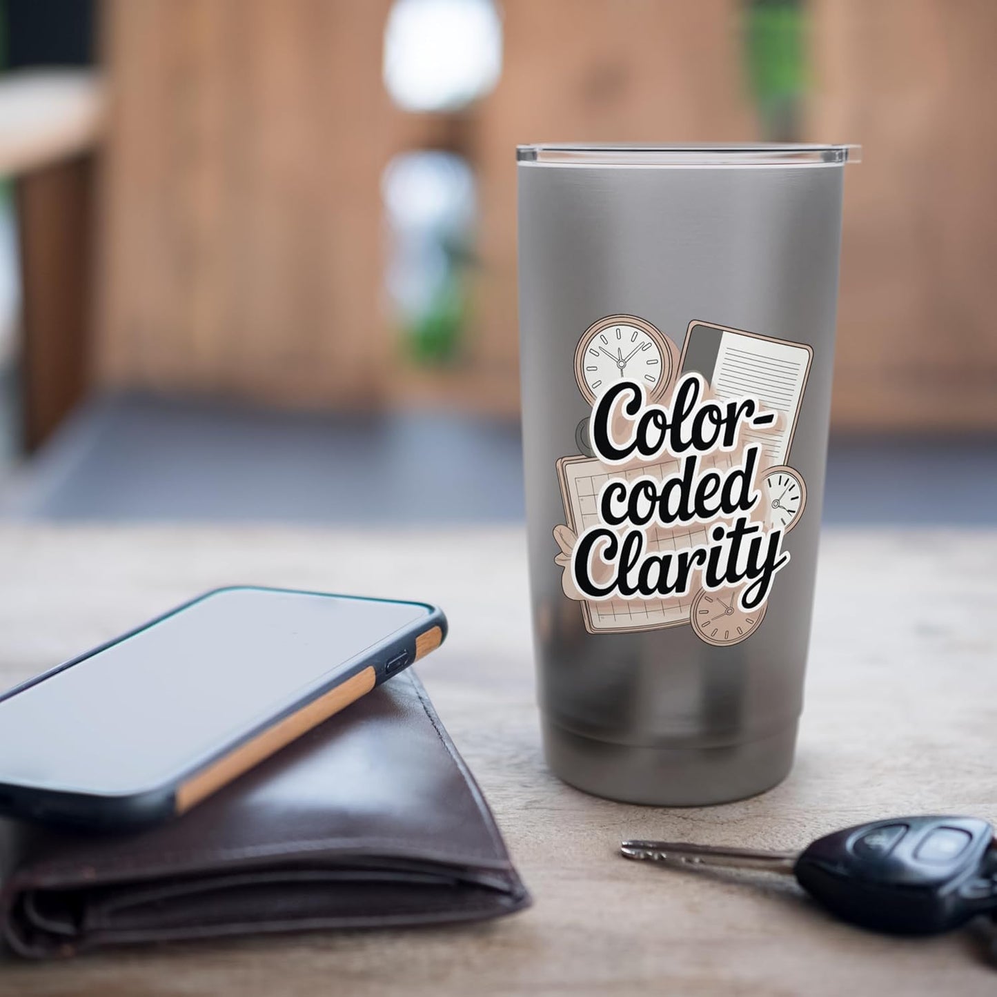 Color-Coded Clarity Funny Planner And Organizer Stainless Steel Insulated Tumbler