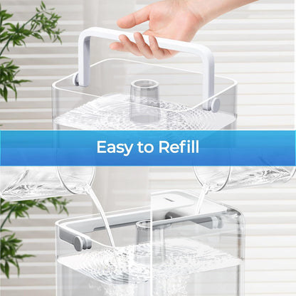 Humidifiers for Bedroom, 6L Cool Mist Humidifiers for Baby Nursery, 26dB Quiet, 50H Runtime, Top Fill Humidifier for Large Room, Home, Plants, Nightlight, Oil Diffuser 1 Pack White