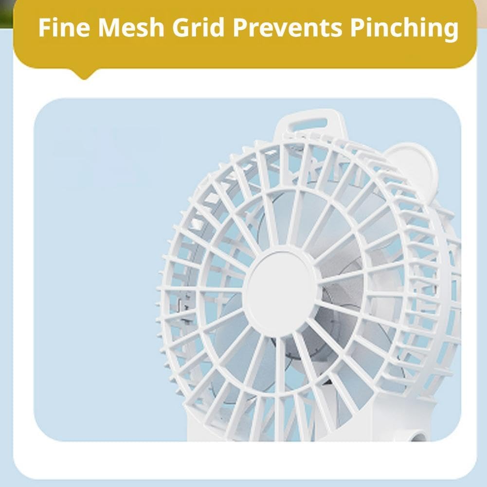 2026 New Portable Mini Fan with Flexible Suction Cup Tripod - 3-Speed Rechargeable Personal Fan for Baby Stroller, Car Seat & Office | 4-Leg Wrap-around Fans with Silicone Suction Cups (Black)