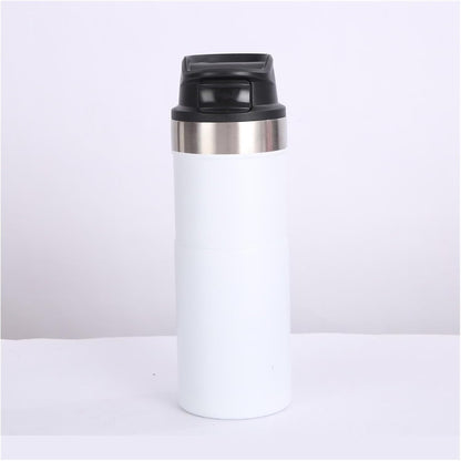 500ml Classic Trigger Action Travel Coffee Mug 16OZ Double Wall Cup Insulated Sports Portable Bottle(Black)