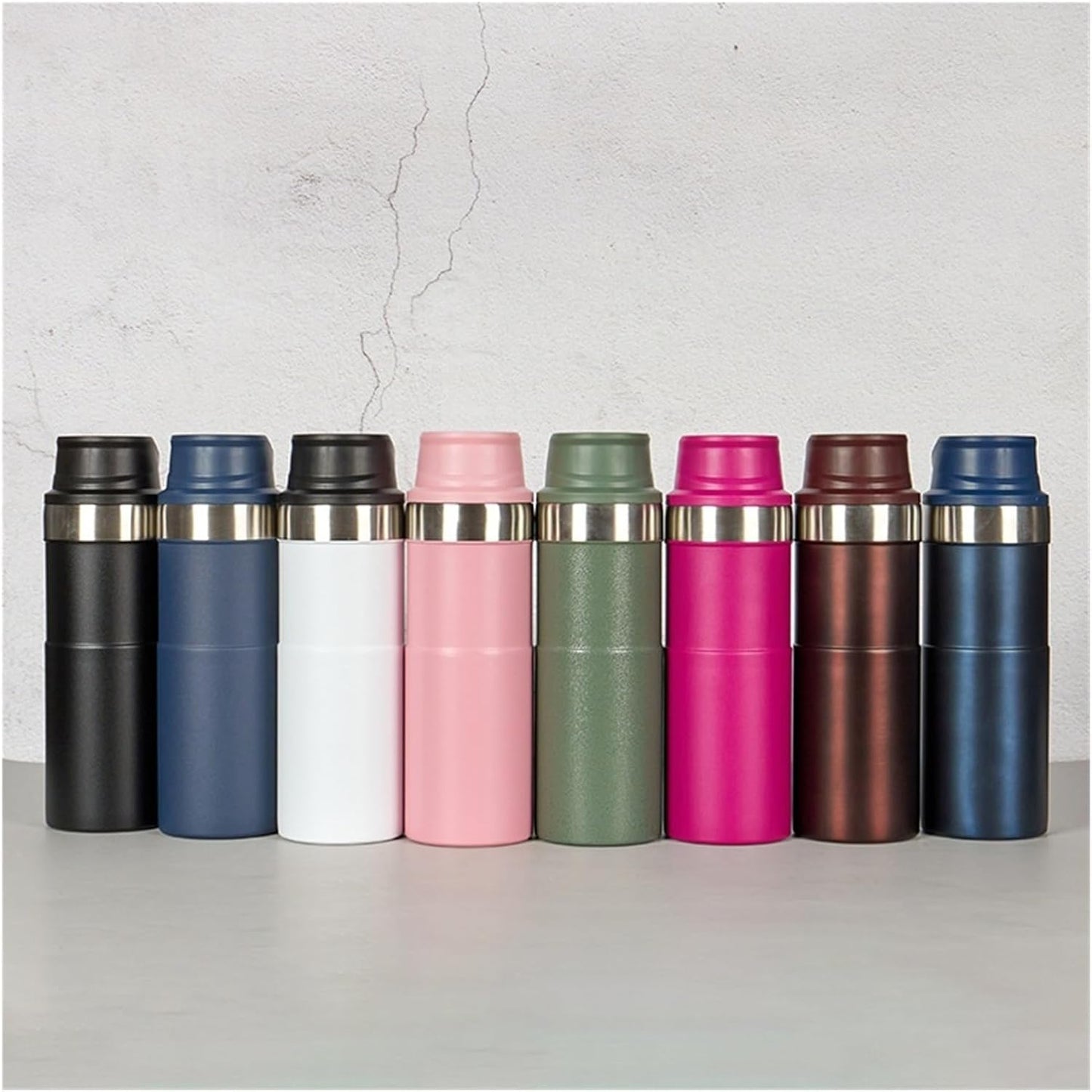 500ml Classic Trigger Action Travel Coffee Mug 16OZ Double Wall Cup Insulated Sports Portable Bottle(Black)