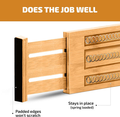 6-Pack Drawer Dividers 6-Inch High Dresser Drawer Organizer 11.5 to 17 Inch