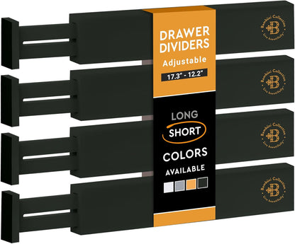 6-Pack Drawer Dividers 6-Inch High Dresser Drawer Organizer 11.5 to 17 Inch