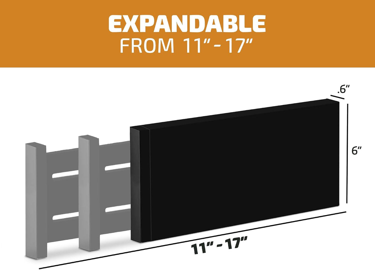 6-Pack Drawer Dividers 6-Inch High Dresser Drawer Organizer 11.5 to 17 Inch
