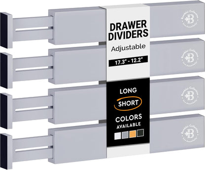 6-Pack Drawer Dividers 6-Inch High Dresser Drawer Organizer 11.5 to 17 Inch