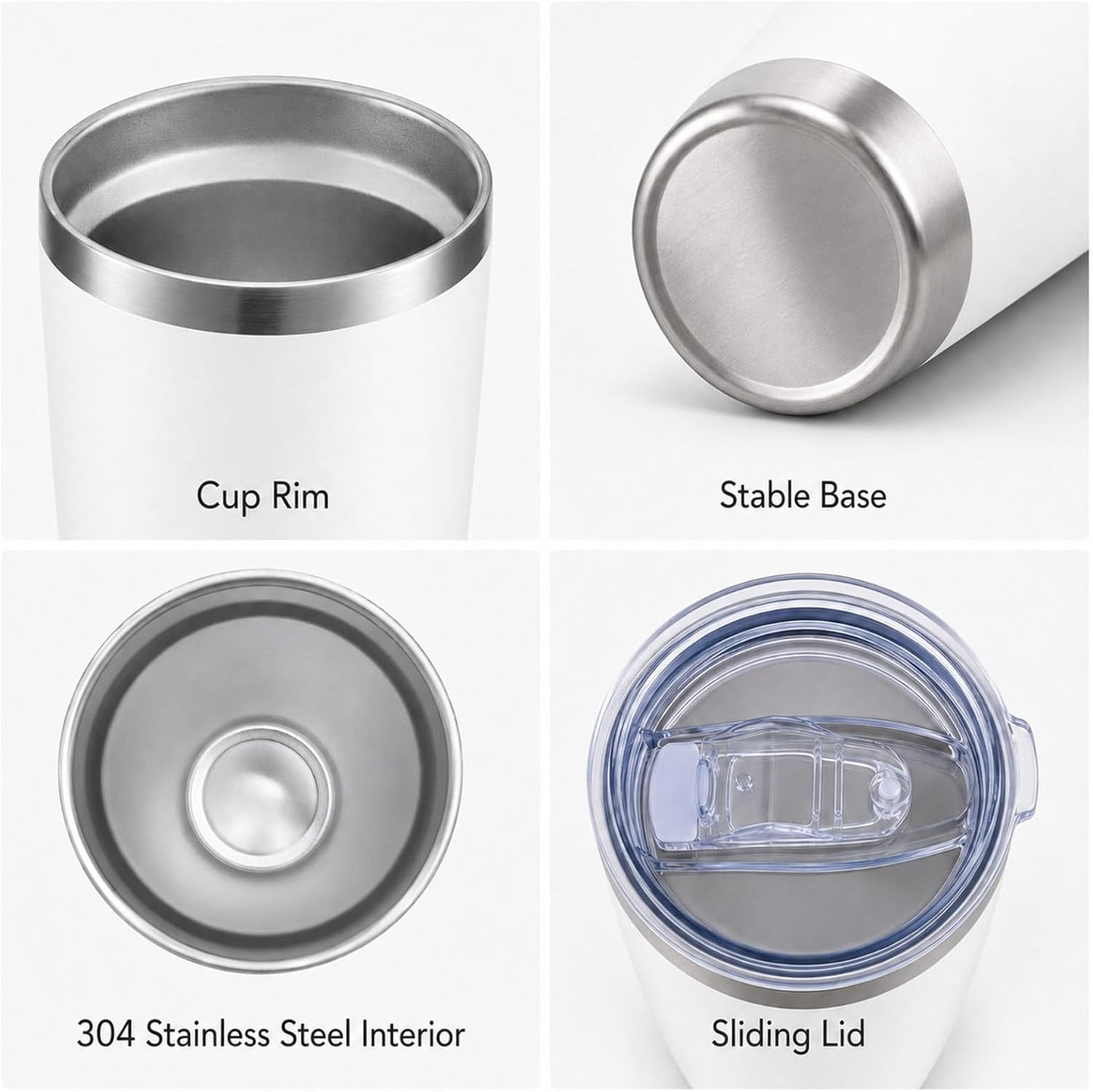 20oz Stainless Steel Insulated Tumblers Bulk, Navy Blue, 8 Pack | Double Wall Vacuum Travel Mug, BPA Lid, Straight & Curved Straws+Brush, Hot & Cold Drinks, Individually Package, Bulk