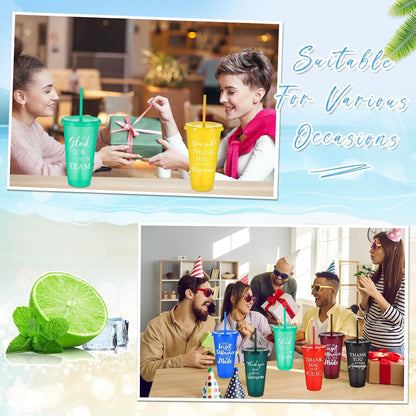 36 Pcs Appreciation Graduation Gifts Bulk for Graduation Party Favors of 2026, Thank You Tumbler Cups with Lids and Straws, Appreciation Gifts for Teachers, Nurses, Employees (Mixed Colors)