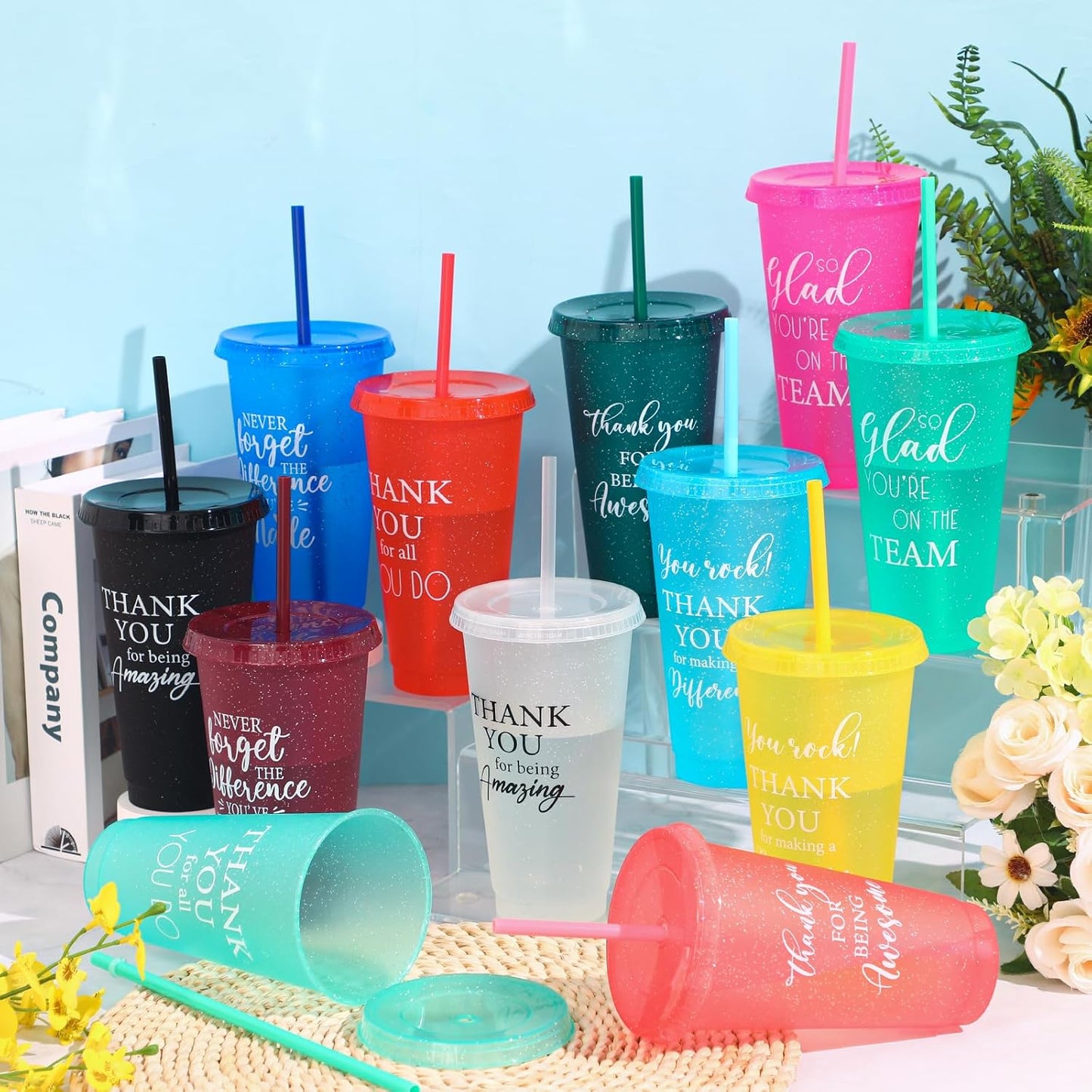 36 Pcs Appreciation Graduation Gifts Bulk for Graduation Party Favors of 2026, Thank You Tumbler Cups with Lids and Straws, Appreciation Gifts for Teachers, Nurses, Employees (Mixed Colors)