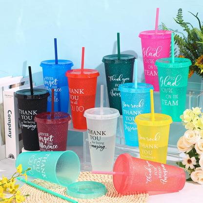 36 Pcs Appreciation Graduation Gifts Bulk for Graduation Party Favors of 2026, Thank You Tumbler Cups with Lids and Straws, Appreciation Gifts for Teachers, Nurses, Employees (Mixed Colors)