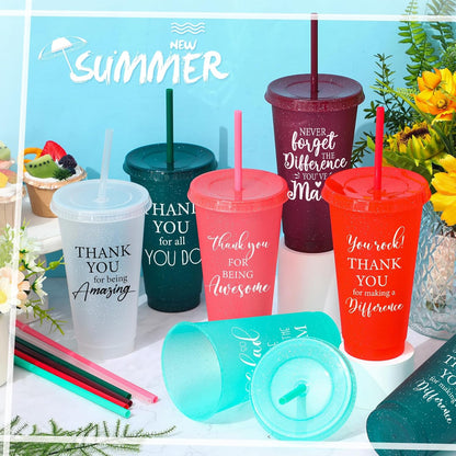 36 Pcs Appreciation Graduation Gifts Bulk for Graduation Party Favors of 2026, Thank You Tumbler Cups with Lids and Straws, Appreciation Gifts for Teachers, Nurses, Employees (Mixed Colors)