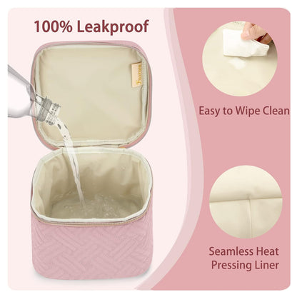 Breastmilk Cooler Bag with Ice Pack, Holds 4 Baby Bottles up to 5 oz