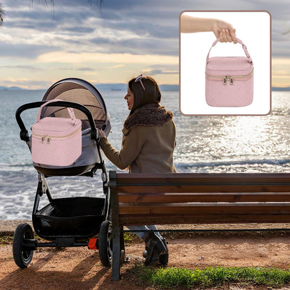 Breastmilk Cooler Bag with Ice Pack, Holds 4 Baby Bottles up to 5 oz