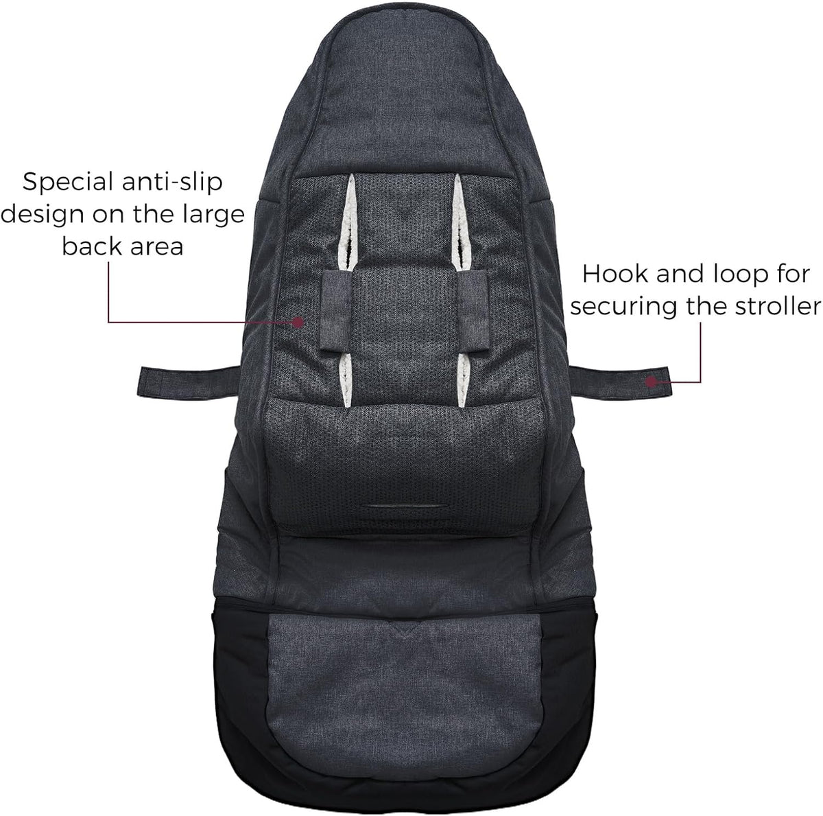 Universal Stroller Footmuff, Plush Weatherproof Bunting Bag