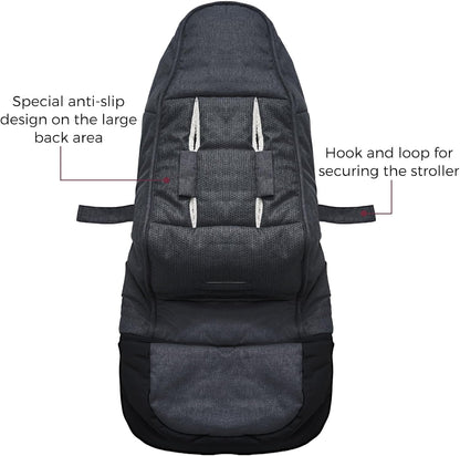 Universal Stroller Footmuff, Plush Weatherproof Bunting Bag