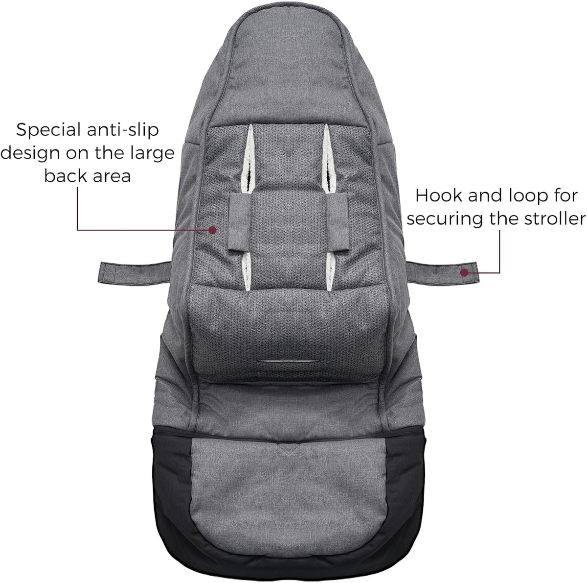 Universal Stroller Footmuff, Plush Weatherproof Bunting Bag