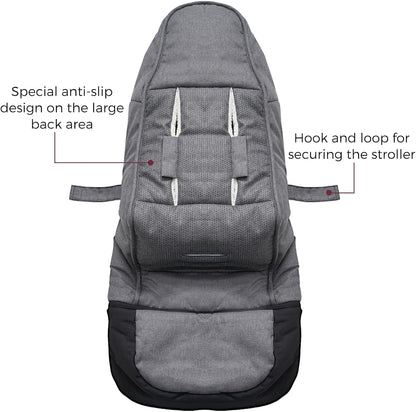 Universal Stroller Footmuff, Plush Weatherproof Bunting Bag