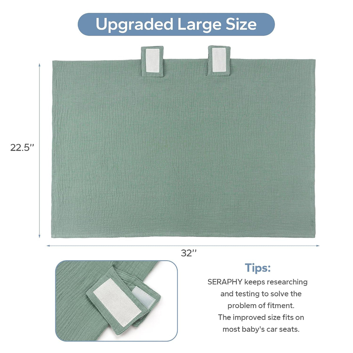2-in-1 Muslin Baby Car Seat Cover & Nursing Cover, Soft Lightweight Breastfeeding Cover for Boys and Girls,Breathable Canopy for Infant Carseat & Stroller for Summer—Blueberrie