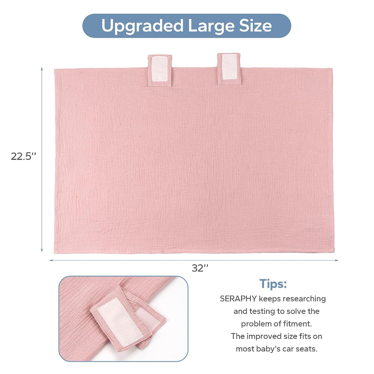 2-in-1 Muslin Baby Car Seat Cover & Nursing Cover, Soft Lightweight Breastfeeding Cover for Boys and Girls,Breathable Canopy for Infant Carseat & Stroller for Summer—Blueberrie