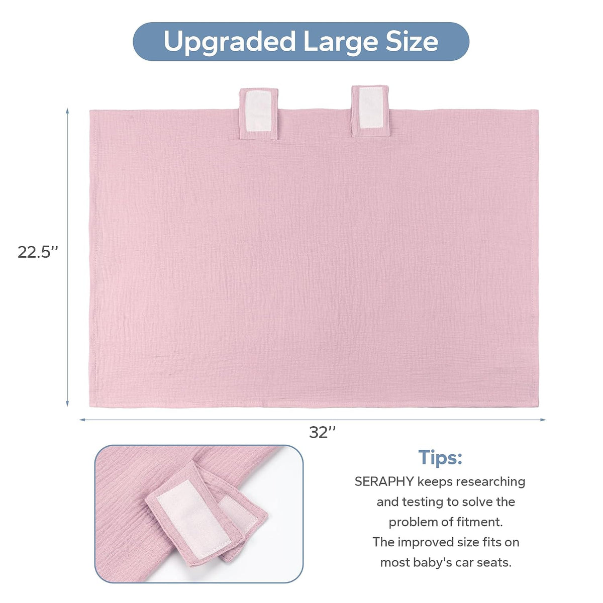2-in-1 Muslin Baby Car Seat Cover & Nursing Cover, Soft Lightweight Breastfeeding Cover for Boys and Girls,Breathable Canopy for Infant Carseat & Stroller for Summer—Blueberrie