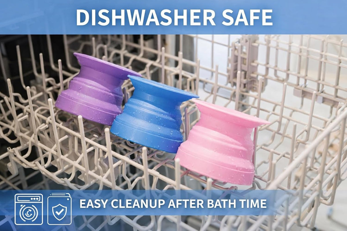 Baby Bath Rinse Cup with Suction Base, Easy Hair Rinsing