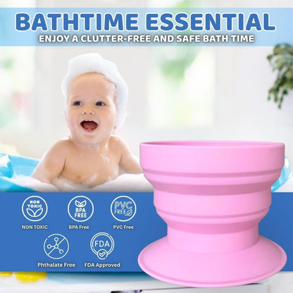 Baby Bath Rinse Cup with Suction Base, Easy Hair Rinsing