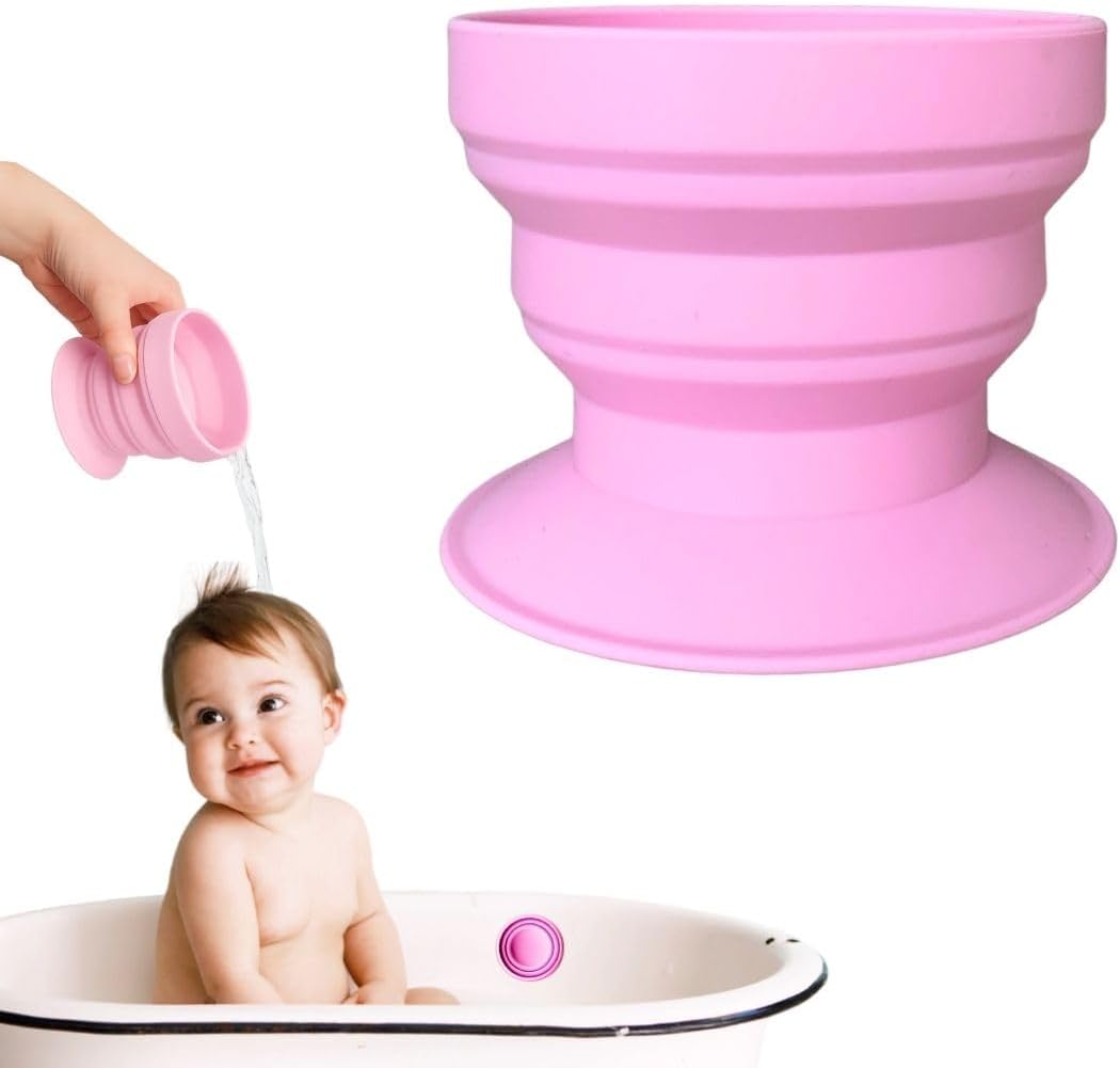 Baby Bath Rinse Cup with Suction Base, Easy Hair Rinsing