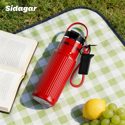 19 oz Insulated Travel Tumbler with Flip Lids, Double Wall Coffee Mug Stainless Steel Water Bottle, Leakproof BPA-Free Cup for Gym Cup-Holder Friendly