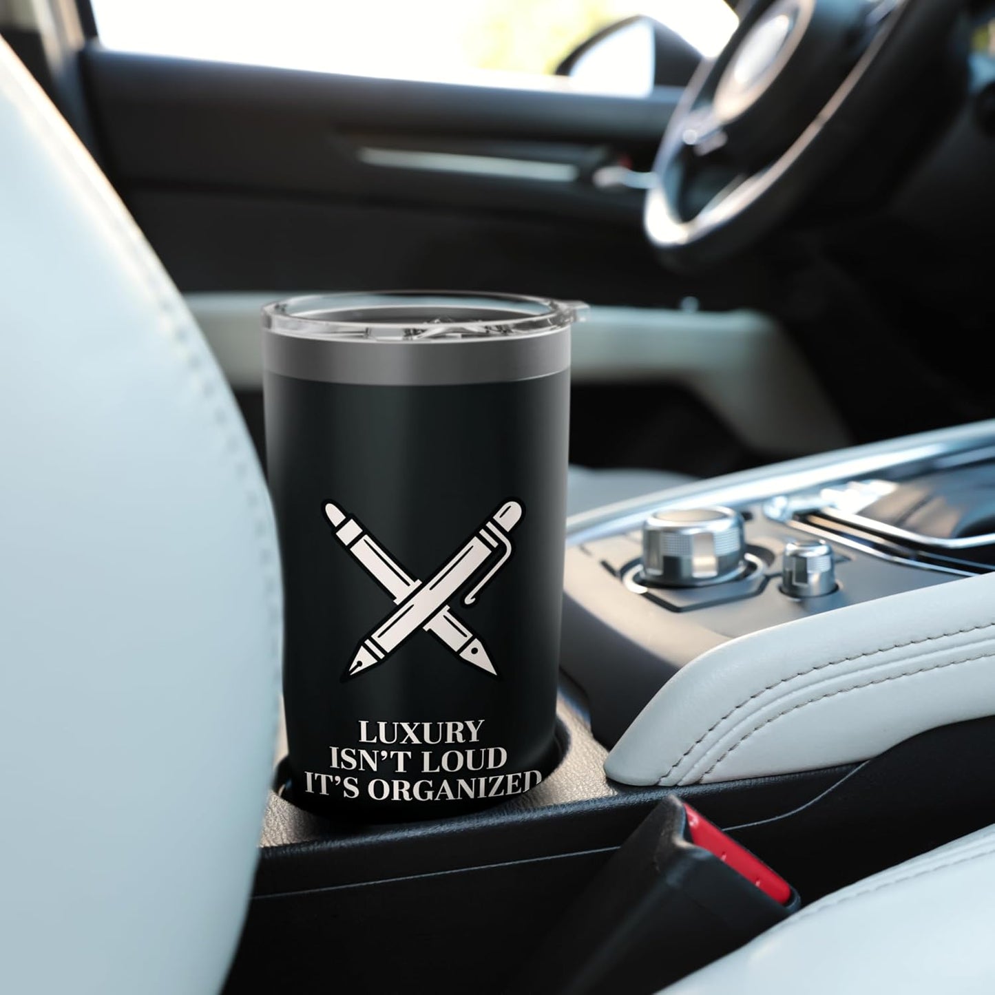 Luxury Isn't Loud It's Organized Minimalist Desk Stainless Steel Insulated Tumbler