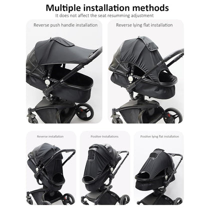Stroller Sun Shade UV Protection Adjustable Breathable Mesh