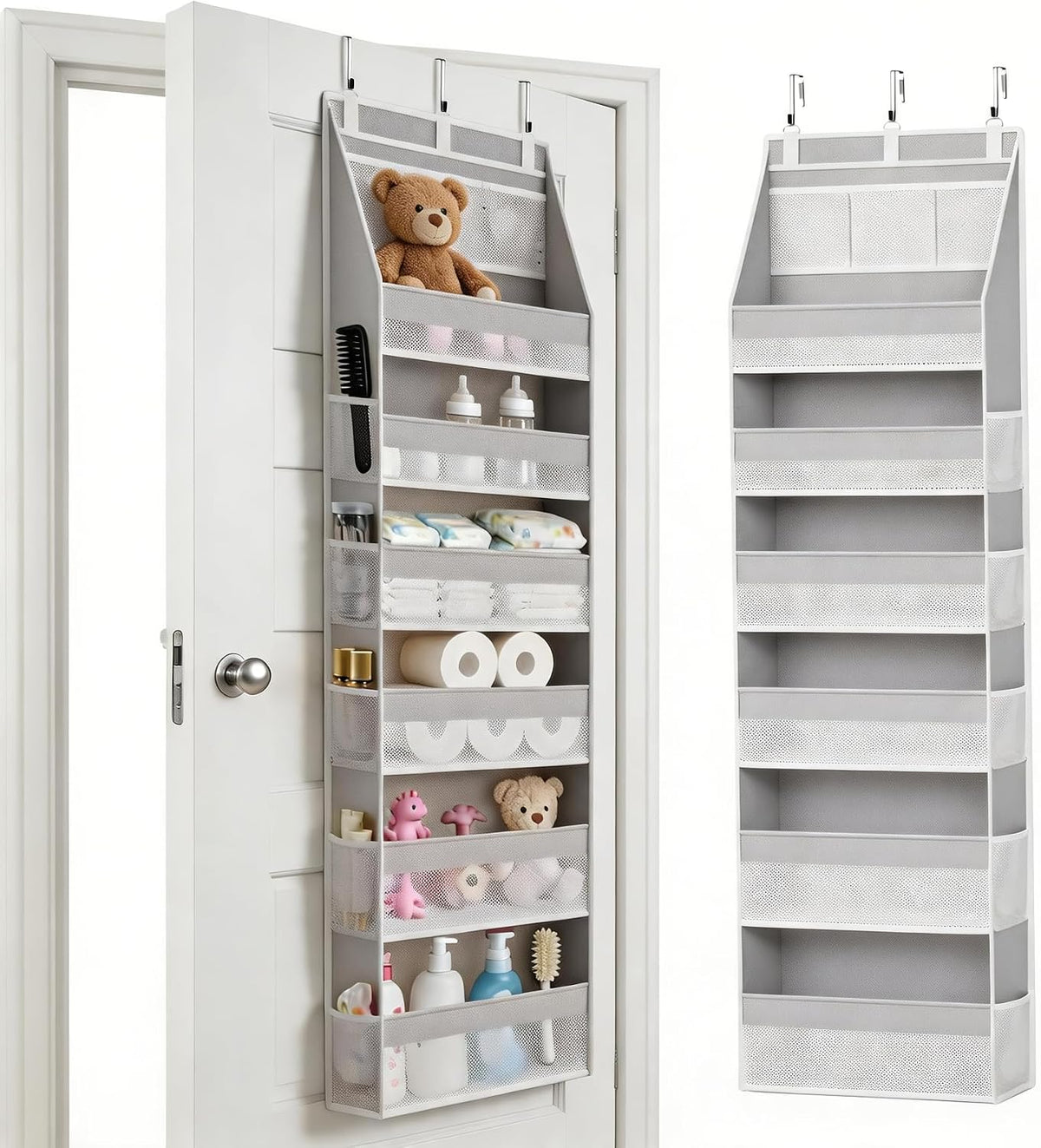Over The Door Organizer 6 Large +13 Mesh Side Pockets