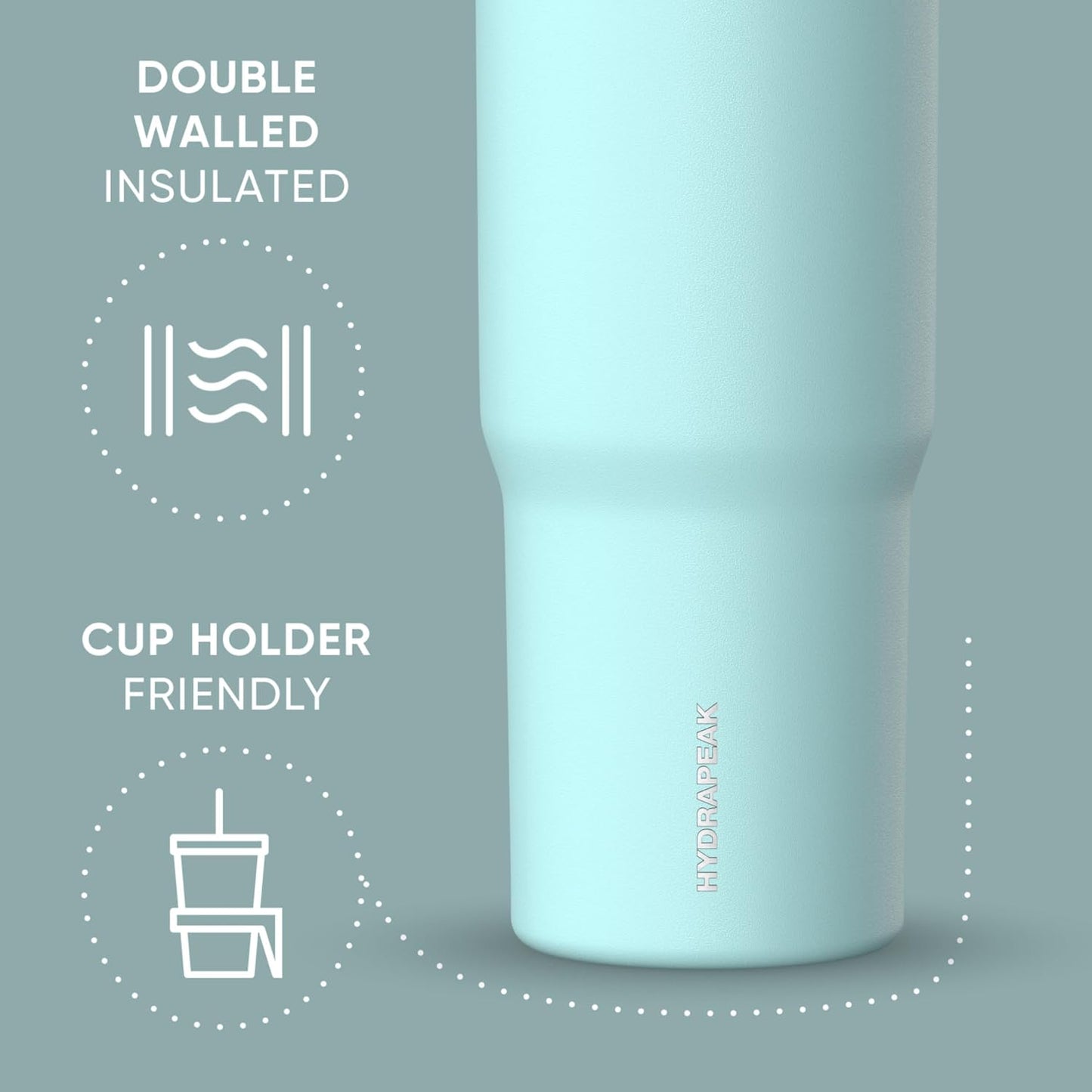 Nomad 32oz Stainless Steel Insulated Travel Tumbler with Handle & Straw Lid, Leakproof, Cupholder Friendly, Back to School, College Dorm, Gym & Everyday Hydration, Cold 24 Hours (Rosewood)
