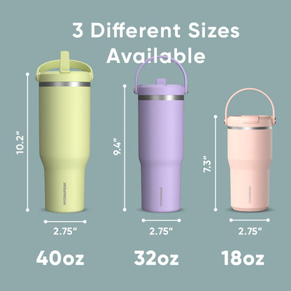 Nomad 32oz Stainless Steel Insulated Travel Tumbler with Handle & Straw Lid, Leakproof, Cupholder Friendly, Back to School, College Dorm, Gym & Everyday Hydration, Cold 24 Hours (Rosewood)