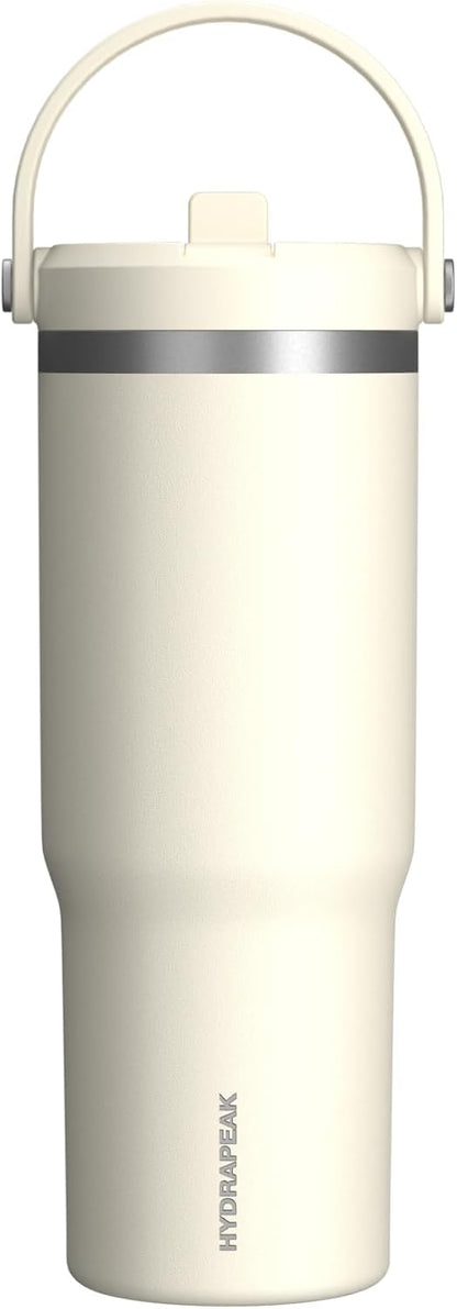 Nomad 32oz Stainless Steel Insulated Travel Tumbler with Handle & Straw Lid, Leakproof, Cupholder Friendly, Back to School, College Dorm, Gym & Everyday Hydration, Cold 24 Hours (Rosewood)
