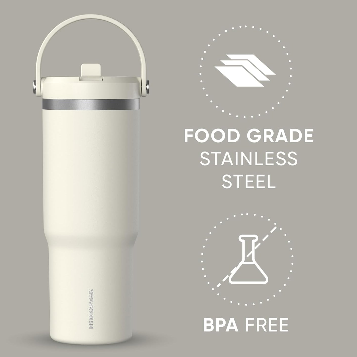 Nomad 32oz Stainless Steel Insulated Travel Tumbler with Handle & Straw Lid, Leakproof, Cupholder Friendly, Back to School, College Dorm, Gym & Everyday Hydration, Cold 24 Hours (Rosewood)