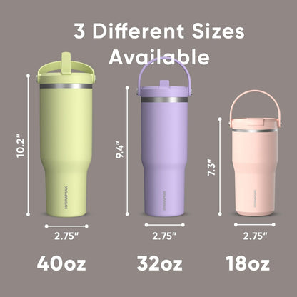 Nomad 32oz Stainless Steel Insulated Travel Tumbler with Handle & Straw Lid, Leakproof, Cupholder Friendly, Back to School, College Dorm, Gym & Everyday Hydration, Cold 24 Hours (Rosewood)