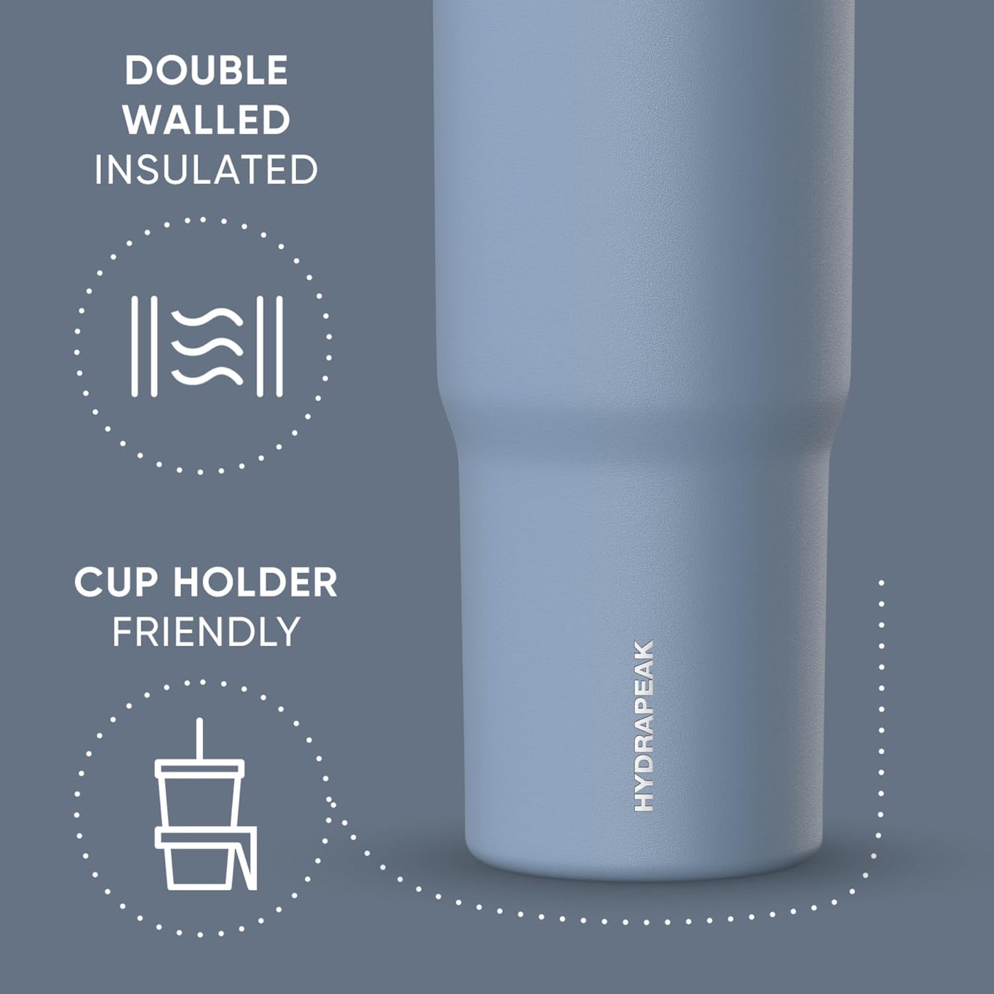 Nomad 32oz Stainless Steel Insulated Travel Tumbler with Handle & Straw Lid, Leakproof, Cupholder Friendly, Back to School, College Dorm, Gym & Everyday Hydration, Cold 24 Hours (Rosewood)