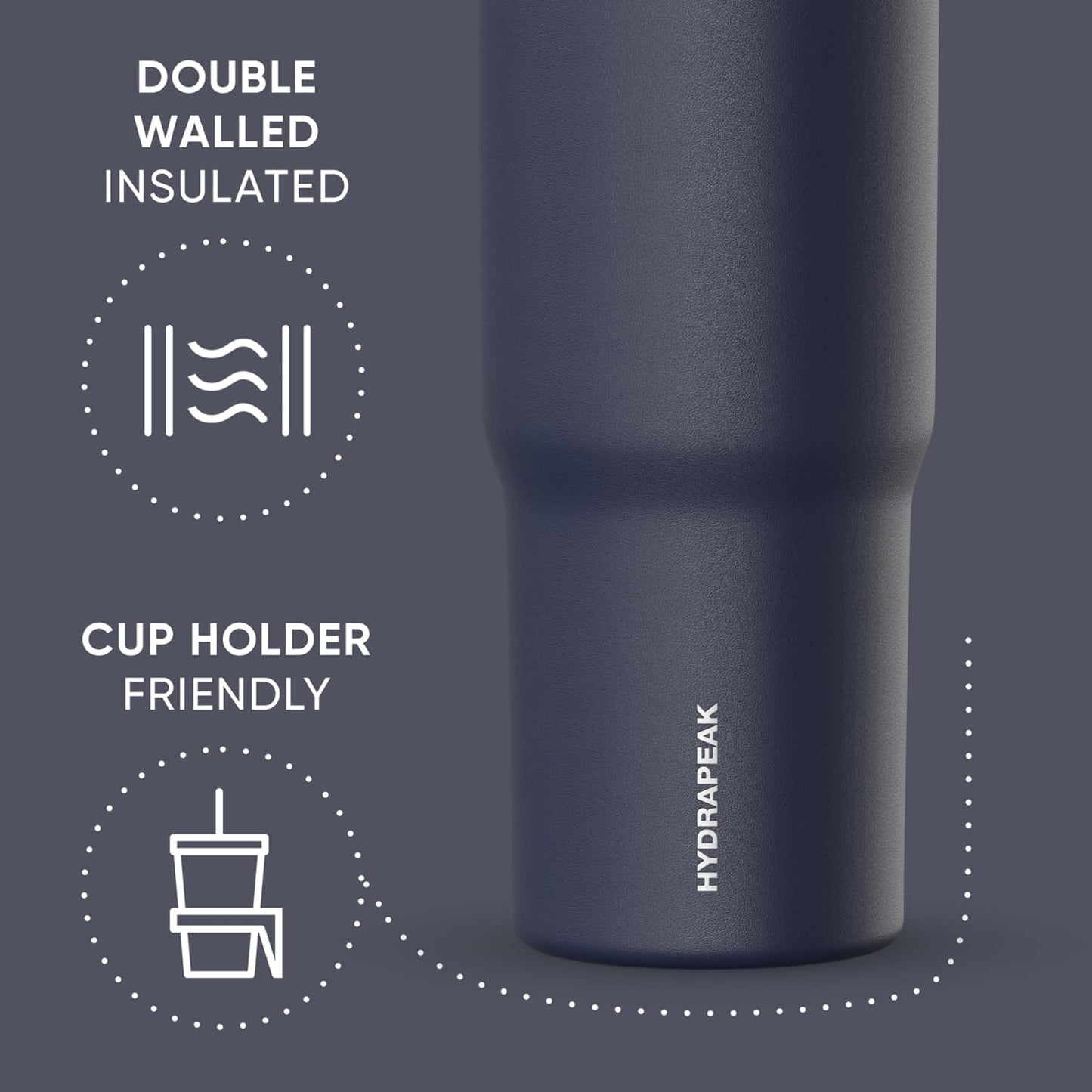 Nomad 32oz Stainless Steel Insulated Travel Tumbler with Handle & Straw Lid, Leakproof, Cupholder Friendly, Back to School, College Dorm, Gym & Everyday Hydration, Cold 24 Hours (Rosewood)