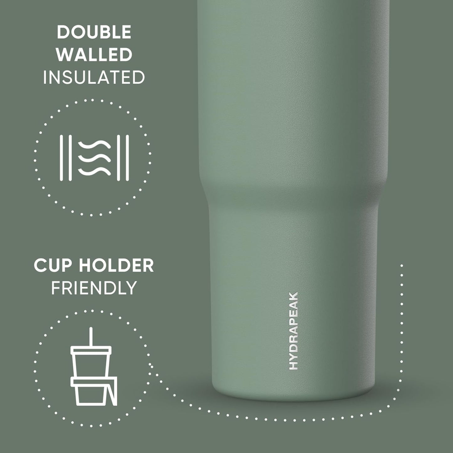 Nomad 32oz Stainless Steel Insulated Travel Tumbler with Handle & Straw Lid, Leakproof, Cupholder Friendly, Back to School, College Dorm, Gym & Everyday Hydration, Cold 24 Hours (Rosewood)