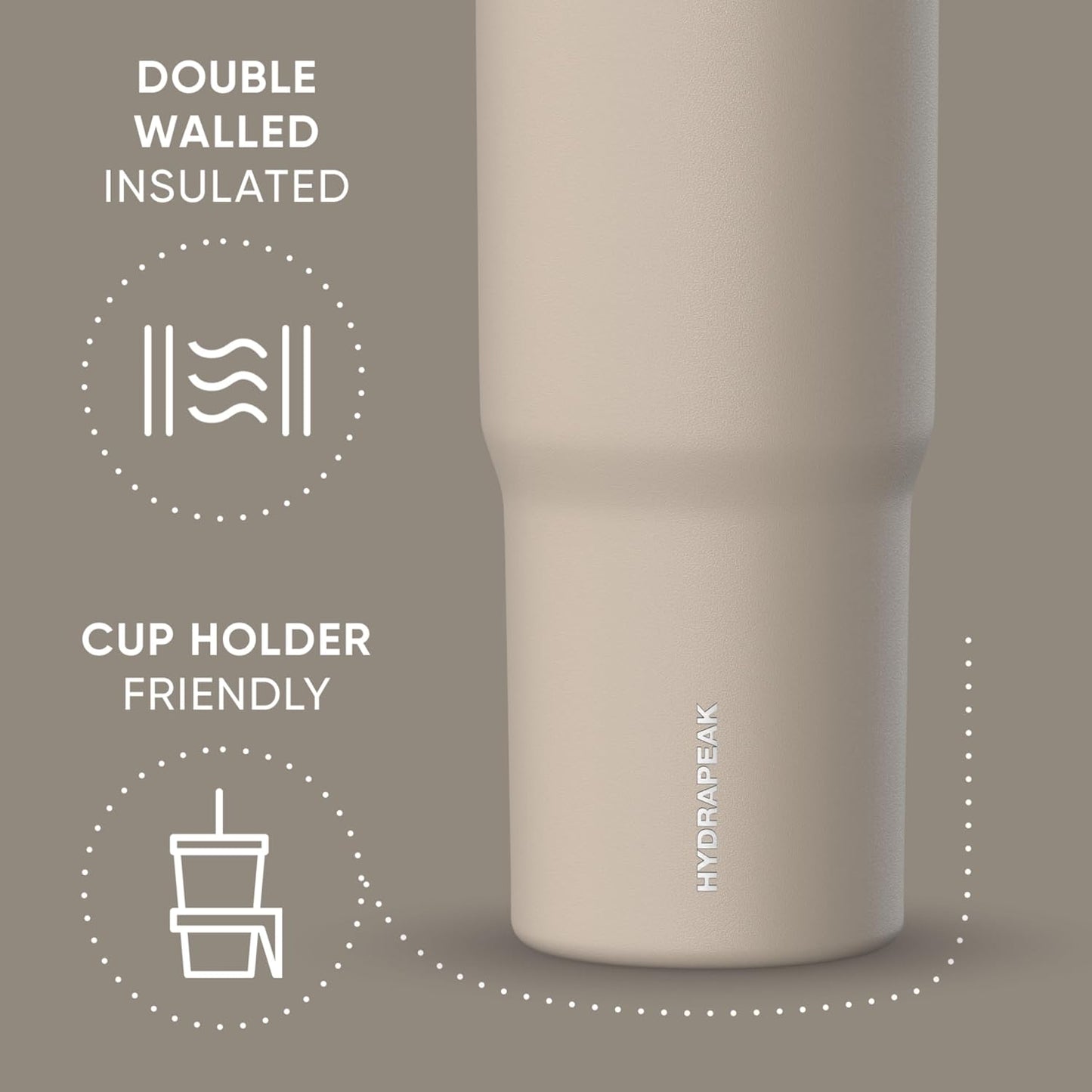 Nomad 32oz Stainless Steel Insulated Travel Tumbler with Handle & Straw Lid, Leakproof, Cupholder Friendly, Back to School, College Dorm, Gym & Everyday Hydration, Cold 24 Hours (Rosewood)