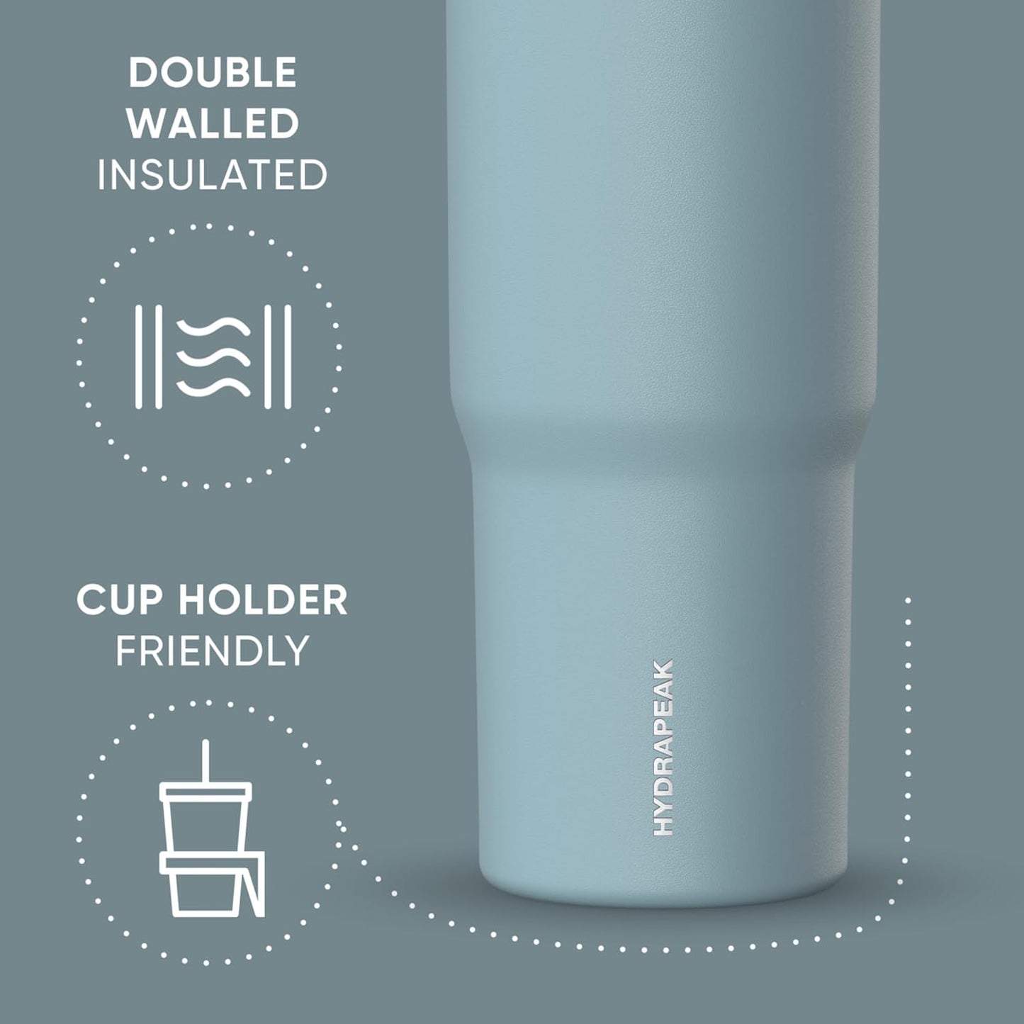 Nomad 32oz Stainless Steel Insulated Travel Tumbler with Handle & Straw Lid, Leakproof, Cupholder Friendly, Back to School, College Dorm, Gym & Everyday Hydration, Cold 24 Hours (Rosewood)