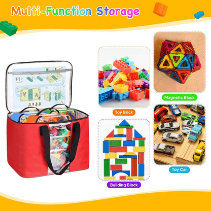 6 Pcs 3 Size Toy Storage Organizer Bag for Magnetic Building Tiles