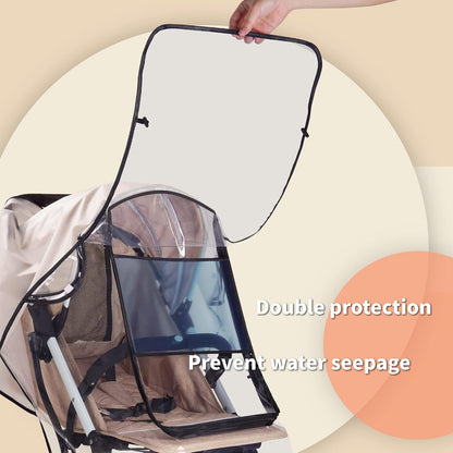 bemece Universal Stroller Rain Cover, Clear EVA Weather Shield